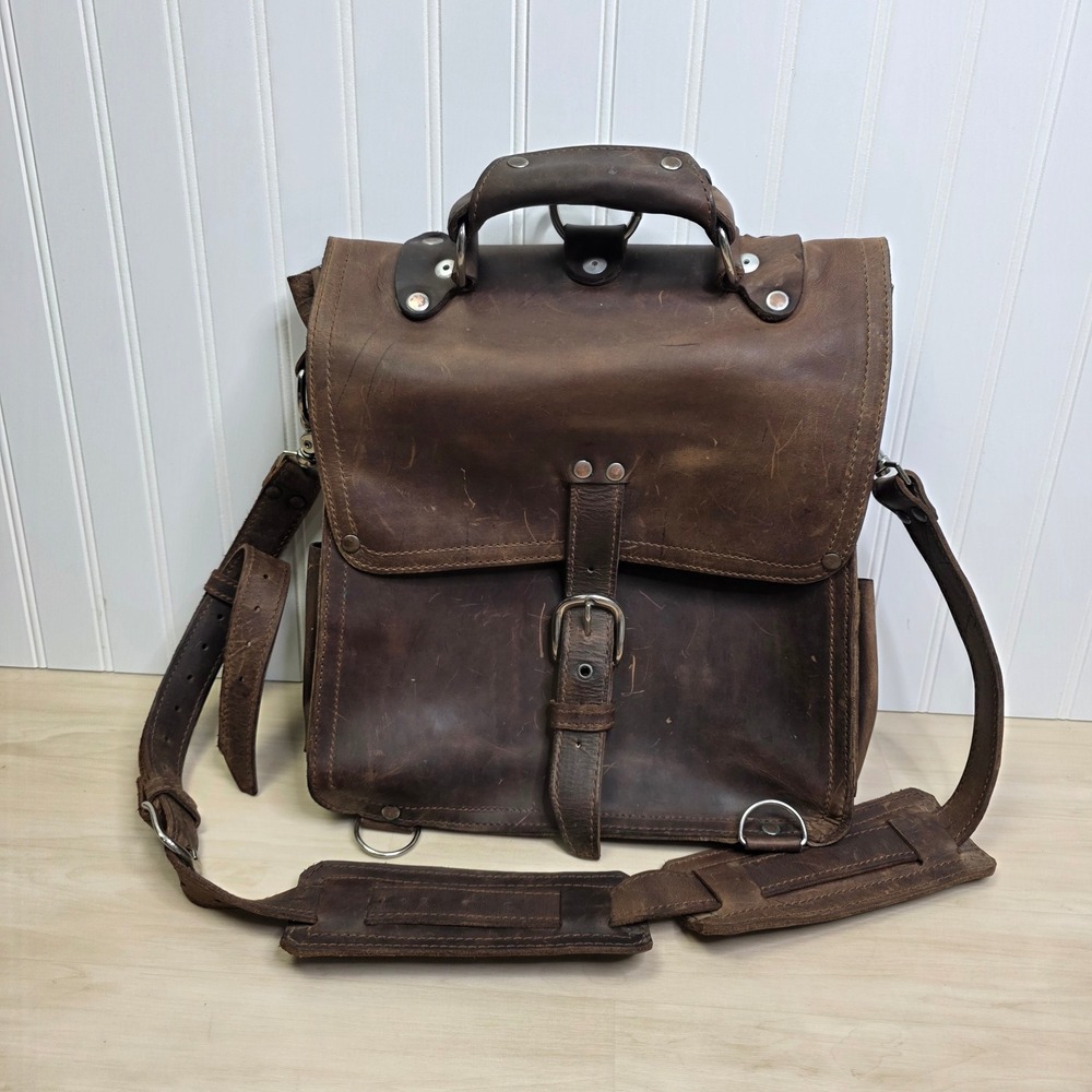 Saddleback Leather Mens Messenger Bag Dark Brown Full Grain Leather Satchel Bag